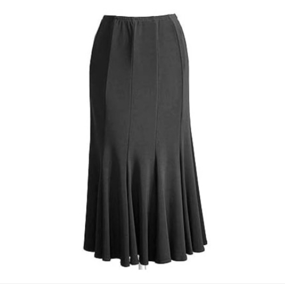 Joseph Ribkoff Tulip Skirt Black Elastic Waist Midi size 6